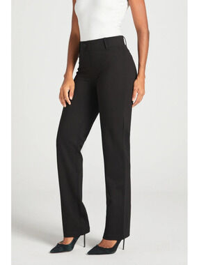 Betabrand Dress Pant Yoga Pants Black Size XL Straight Leg Workwear